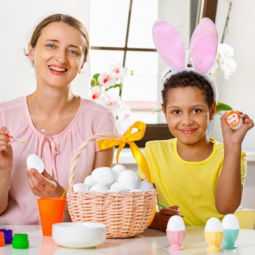 Baaxxango 100 Pieces Empty Easter Eggs,Blank White Plastic Eggs,Fillable Empty DIY Easter Eggs Bulk for Filling Easter Candy,Easter Theme Party Favor,Easter Basket Stuffers Fillers - Image 3