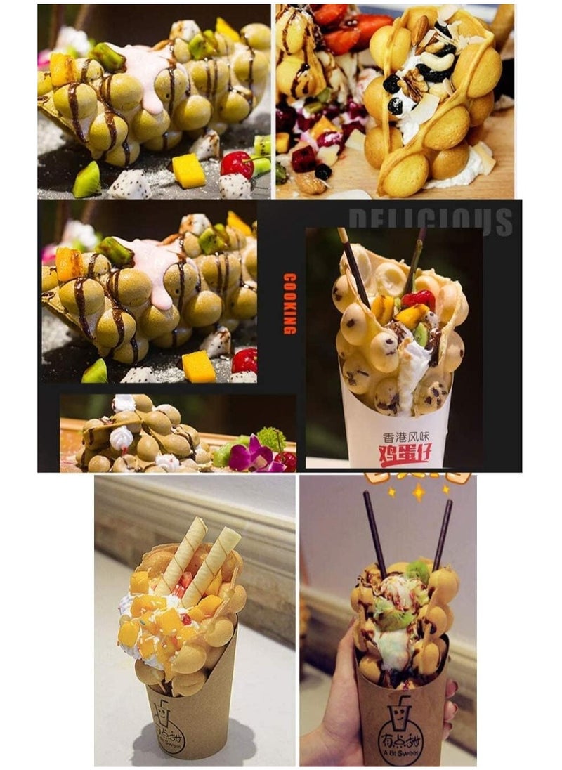 LETWOO - LETWOO Commercial Bubble Waffle Maker Electric Egg Cake Machine Stainless Steel Pancake Electric Waffle Cake Oven Non-stick - Image 1
