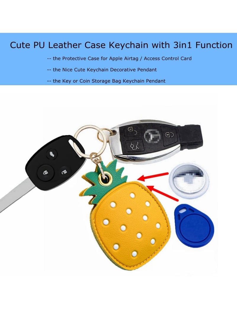 2 Pack 3 in 1 Protective Case Compatible with Huawei Tag / Tile Pro 2022 Mate Apple AirTag / Access Card Keychain Tracker Cover Key Ring for Bag / Suitcase, for Airtags Accessories - Image 2
