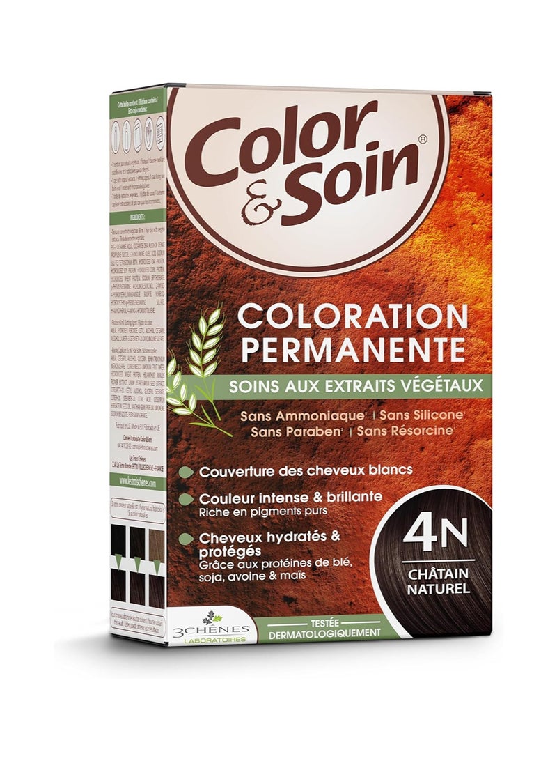 3CHENES Color & Soin Hair Color #4N Natural Chesnut 135ml - Image 1