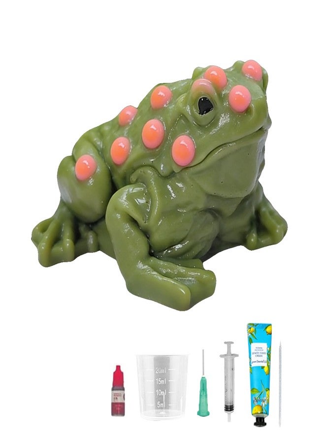 CIYOJA Refillable Pimple Popping Toy Squishy Toys - Stress Relief Squeeze Toy, Reusable Silicone Pimple Popper Fidget Toy with Colorful Filling Gel, DIY Burst Sensory Fun (1 Pack Green Frog Shape) - Image 1