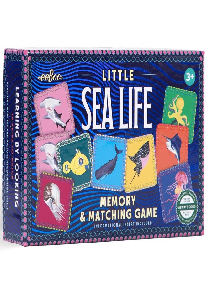 eeBoo Little Sea Life Memory & Matching Game, Ages 3+, 1-4 Players - Image 1
