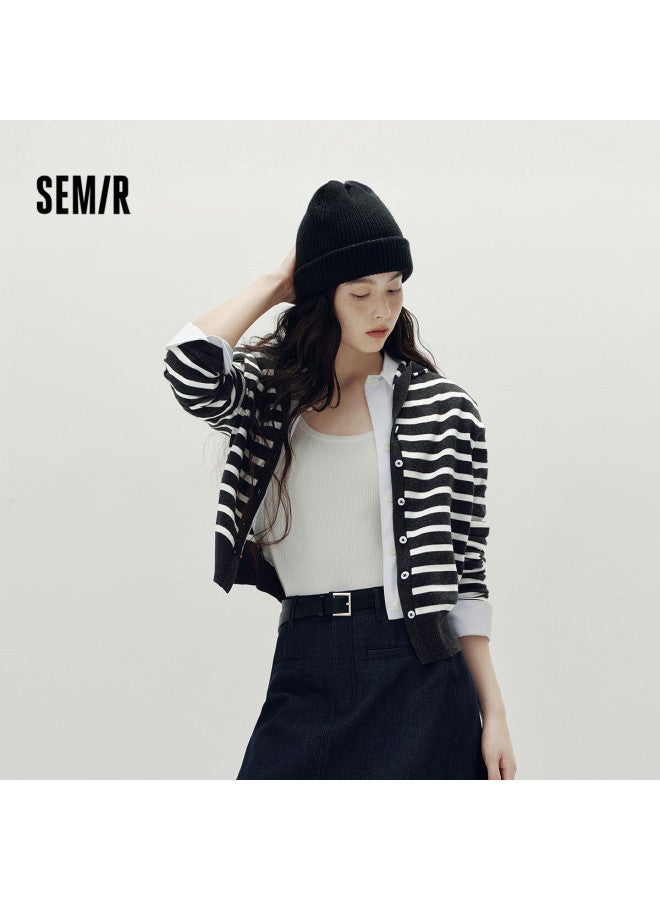 Semir Knit Cardigan And Short Vest Two-piece Set For Women Autumn 101525106008 - Image 1
