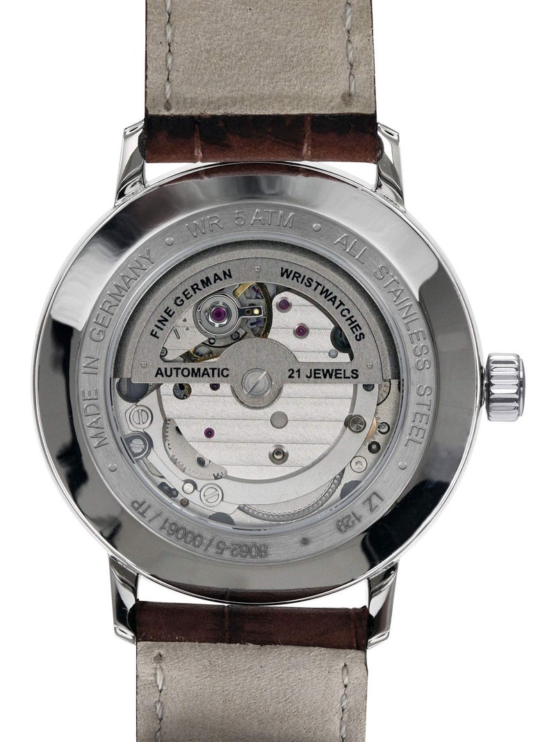 Zeppelin Leather Lz 129 Hindenburg Analog Beige Dial Color Automatic Men Watch - 80625, Brown Band - Image 4
