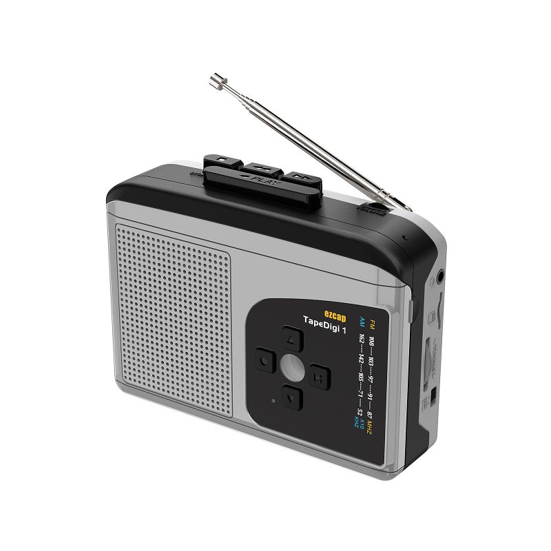 EZCAP234 Portable Cassette Recorder USB Tape to MP3 Player Music Converter AM FM Radio Black Gray - Image 2