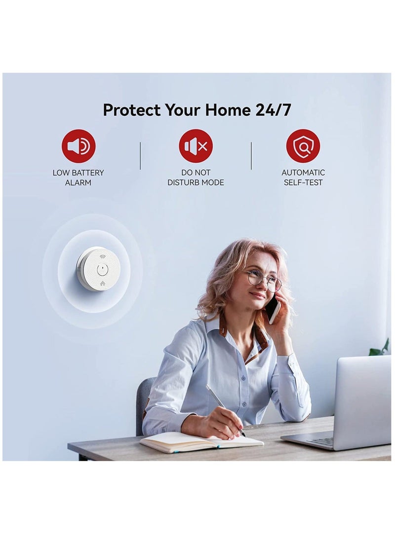 Captaintech Combination gas and Carbon Monoxide Detector Alarm, Beeps Warning gas and CO Alarms for Basements Travel Home Office House Bedroom Living Room Car, Battery Operated, Comply with UL 217/2034,2 Pcs - Image 3