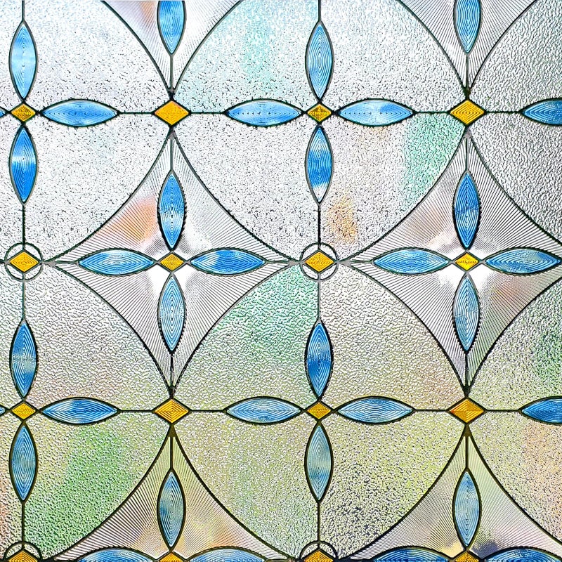 ADD.HERES 3D Stained Glass Window Film, Decorative Window Privacy Film for Bathroom,Front Door,Home, Sun Blocking Heat Control,Static Cling, Blue Tears 23.6inch x 35.4inch - Image 2
