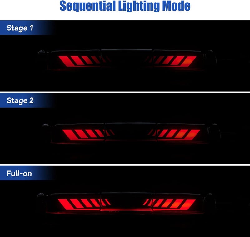 CMVT Auto Third Brake Light - TIME TUNNEL Sequential LED High Mount Stop Light for Chevy Silverado/GMC Sierra - Image 2