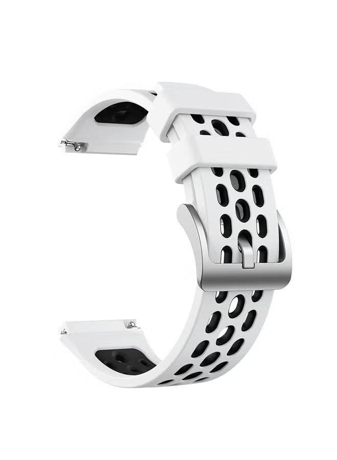 Replacement Band For Huawei Watch GT 2e，Soft and Comfortable Silicone Material，Sports Strap Waterproof，Sport Original Silicone 22mm Watchband Straps For Huawei Watch GT 2e（White） - Image 3