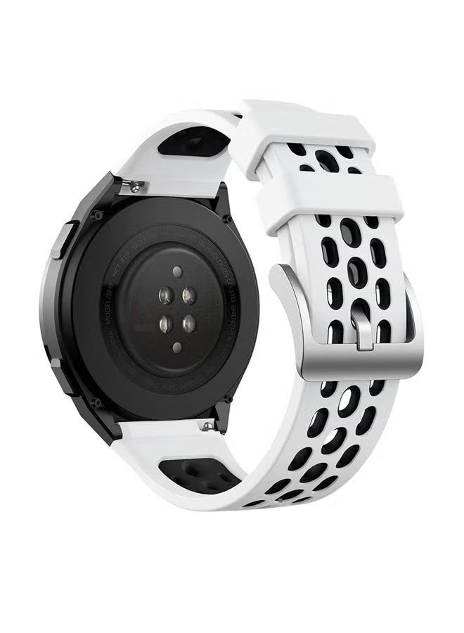 Replacement Band For Huawei Watch GT 2e，Soft and Comfortable Silicone Material，Sports Strap Waterproof，Sport Original Silicone 22mm Watchband Straps For Huawei Watch GT 2e（White） - Image 1