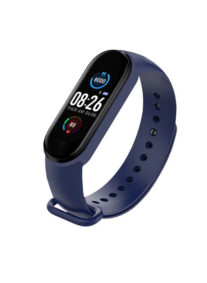 GELESE New smart bracelet M9 heart rate pressure bluetooth step meter music weather sleep monitoring smart sports bracelet blue - Image 1