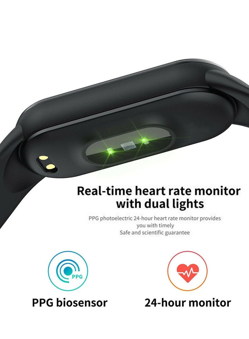 GELESE New smart bracelet M9 heart rate pressure bluetooth step meter music weather sleep monitoring smart sports bracelet blue - Image 2