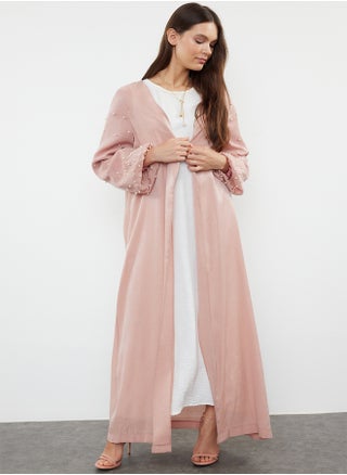 Dusty Rose Shiny Fabric with Pearl Detail Woven Cap & Abaya & Abaya TCTSS24KF00054 - pzsku/Z436B7B9EC437110CDDD8Z/45/_/1739718375/5f2cb7d7-df49-4e99-9315-a50807d660af