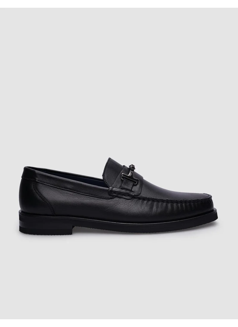 كاباني Black Buckle Men's Classic Shoes