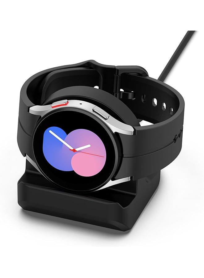 erorex Silicone Anti Slipping Desktop Base Stand Compatible With Samsung Galaxy Watch 6 6 Classic 5 5 Pro Replacement Usb Charing Dock Stand Station Charging Line Not Included  - Image 5