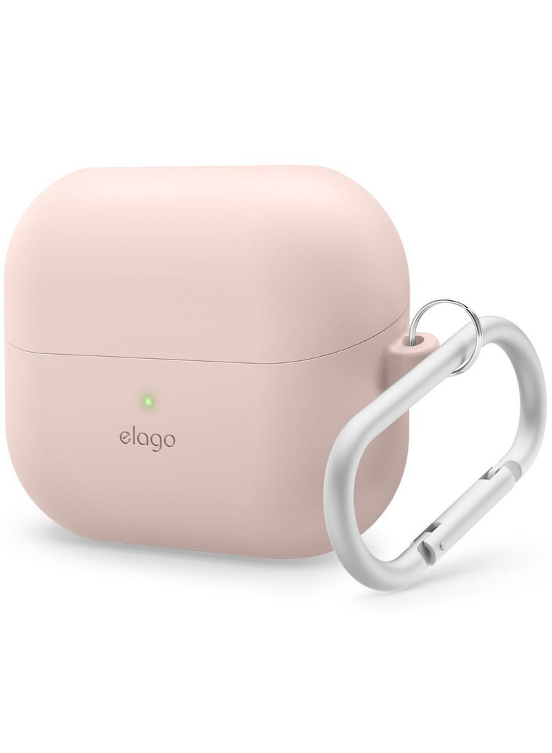Elago Silicone Hang for Samsung Galaxy Buds3 and Galaxy Buds 3 Pro Case Cover with Carabiner - Lovely Pink - Image 1