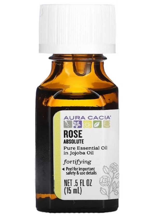 Aura Cacia Pure Essential Oil Rose Absolute 0.5 fl oz 15 ml  - Image 1