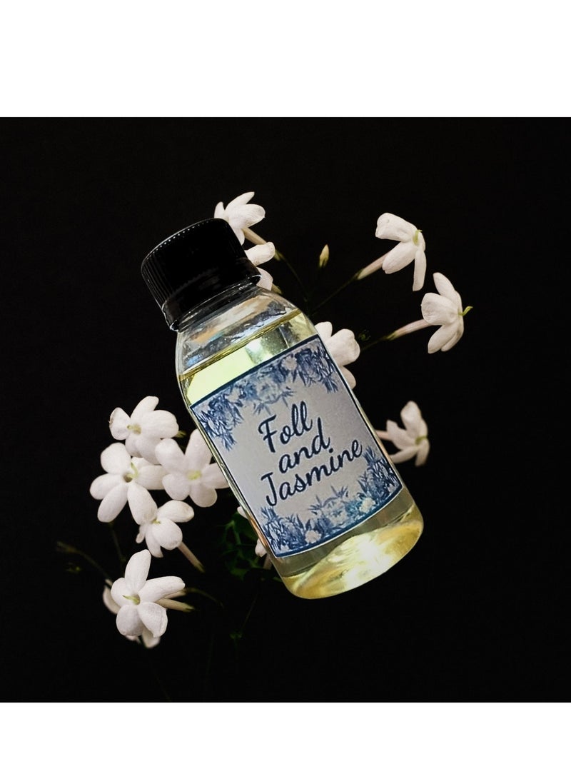 عطر الفل والياسمين مركز 100 مل زجاجه لاعاده الملئ (Refill) لكل الفواحات - رائحة تدوم للمنزل والسيارة - امن صحيا - Image 2