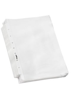 100 Pack Mini Sheet Protectors For Binder | 5.5 X 8.5 Inch | Clear Glossy Standard 7 Hole Plastic Half Page Protectors For Home, Office, And School | Top Loader Plastic Sleeves