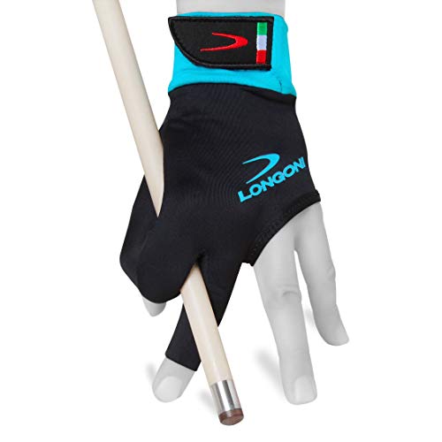 Longoni Sultan 2.0 Billiard Pool Cue Glove - for Left or Right Hand - Black (Medium, for Left Hand (Right-Handed Player)) - Image 1