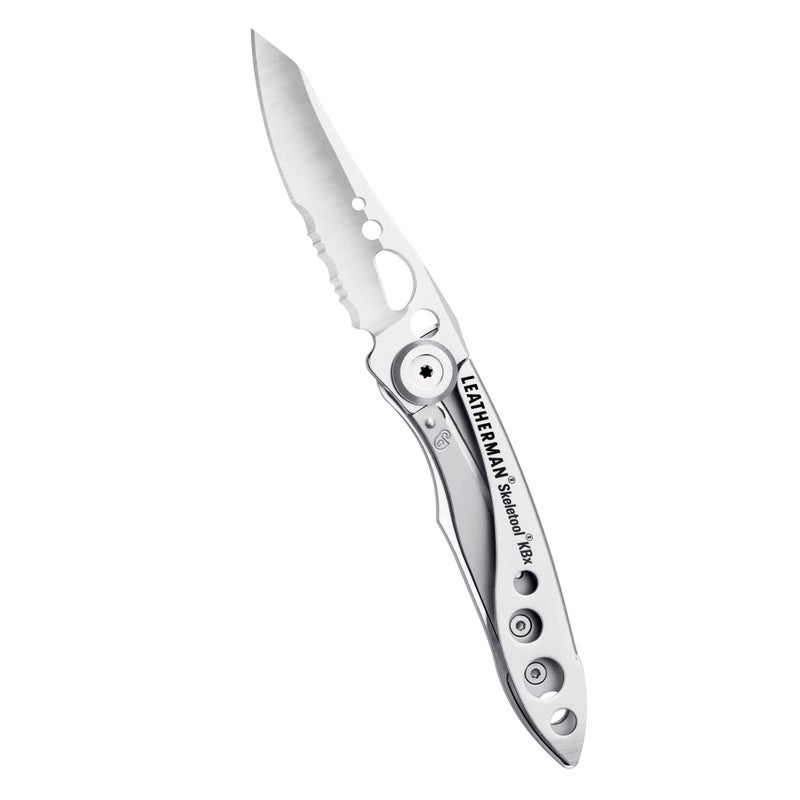 LEATHERMAN, Skeletool KBX Pocket Multitool with Knife and Bottle Opener, Stainless Steel - Image 1