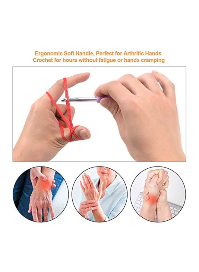 NIBEMINENT 14-Piece Heavy Duty Crochet Hook Set Multicolour - Image 5