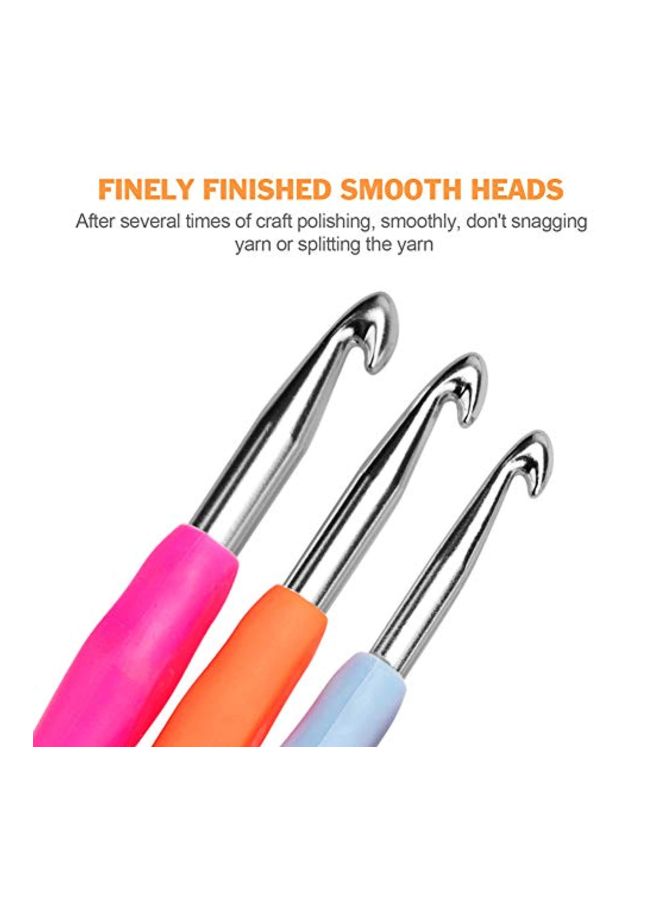 NIBEMINENT 14-Piece Heavy Duty Crochet Hook Set Multicolour - Image 4
