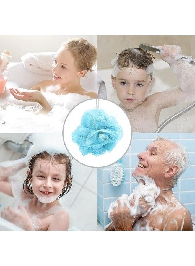 Happy Home 2Pcs Loofah Shower Pouf Bath Sponge with Back Scrubber – Body Exfoliating Puff Sponge for Shower and Body Wash, Creates Rich Lather, Deep Cleansing and Dead Skin Removal, Soft and Durable, Suitable for Women and Men - Image 5