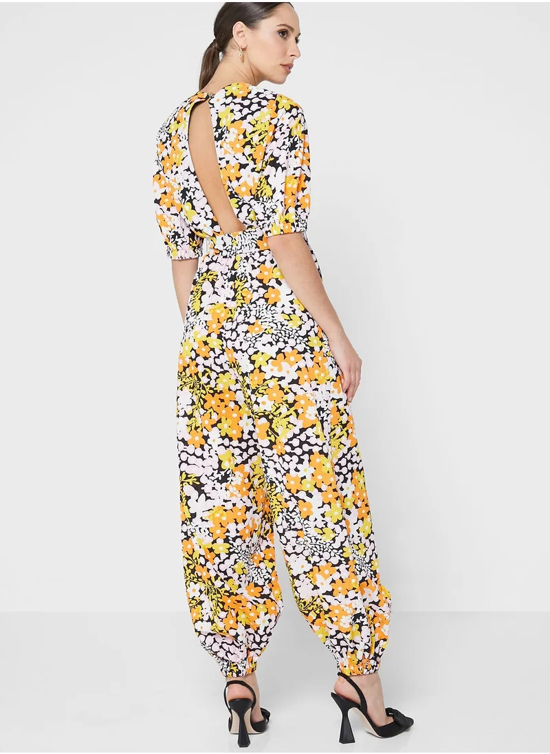 Ted Baker Wide Leg Printed Jumpsuit