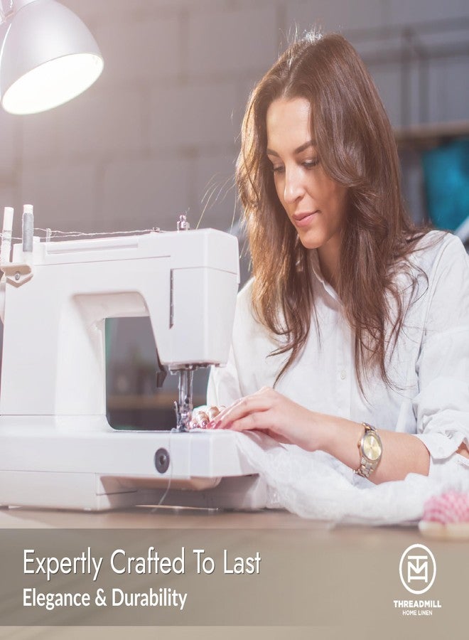 Threadmill طقم لحاف ثريدميل بحجم كينج - لحاف صيفي ناعم وخفيف الوزن من القطن والخيزران، مكون من 3 قطع - غطاء سرير بنمط دائري عصري مناسب لجميع الفصول - لحاف واحد و2 غطاء وسادة - لون أزرق فولكستون - Image 5