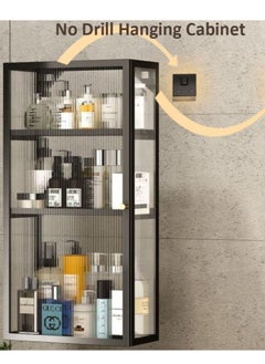 GoldenLike 3 Tier Bathroom Cabinet Wall Mounted Medicine Cabinet Waterproof Kitchen Storage Organizer with Door Multifunction Hanging Storage Cabinet for Bathroom Kitchen Laundry(40 cm)  - Image 5