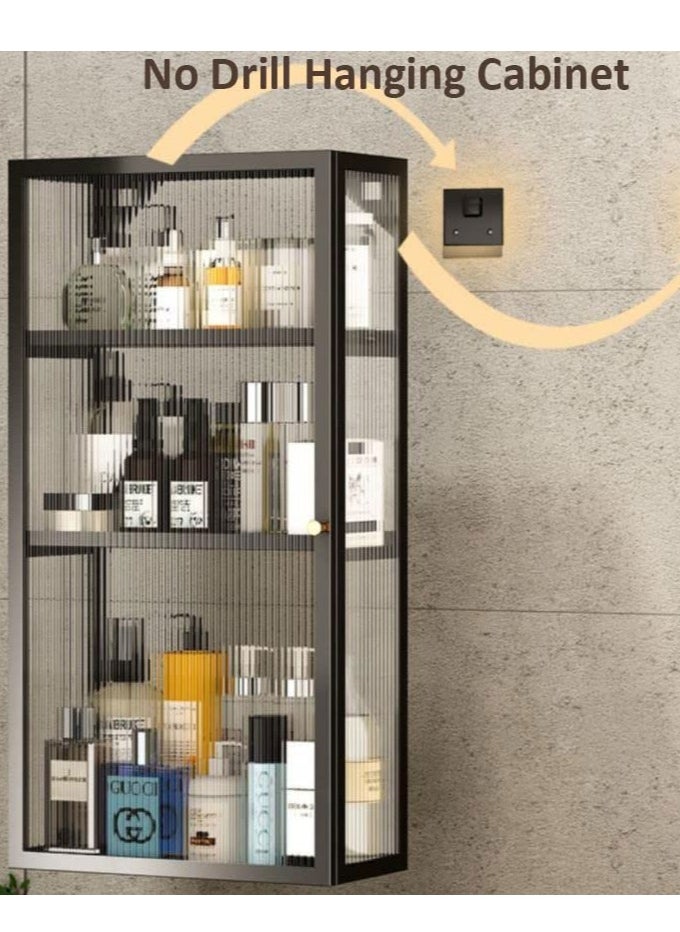 GoldenLike 3 Tier Bathroom Cabinet Wall Mounted Medicine Cabinet Waterproof Kitchen Storage Organizer with Door Multifunction Hanging Storage Cabinet for Bathroom Kitchen Laundry(40 cm)  - Image 5