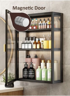 GoldenLike 3 Tier Bathroom Cabinet Wall Mounted Medicine Cabinet Waterproof Kitchen Storage Organizer with Door Multifunction Hanging Storage Cabinet for Bathroom Kitchen Laundry(40 cm)  - Image 4