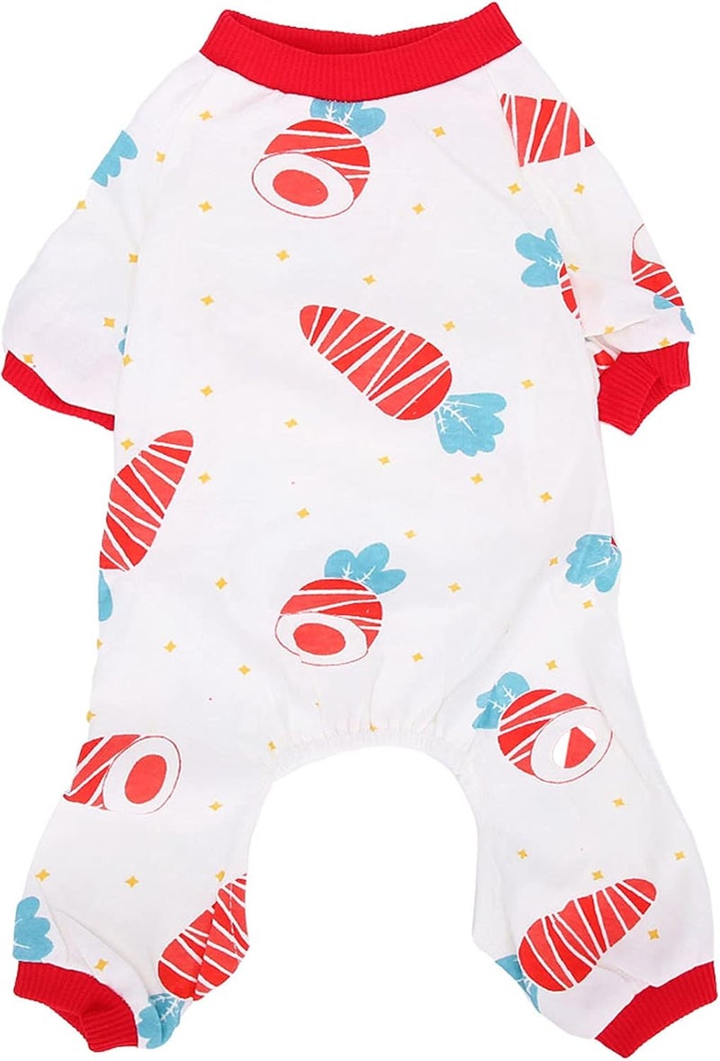 4Pcs Pet Dog Jumpsuit Soft Clothes, Cotton Dog Bodysuits Long Sleeve Shirt, Cute Outfits with Adorable Patterns, Stylish and Comfortable Pet Apparel for Small Medium Dog (M) - Image 4