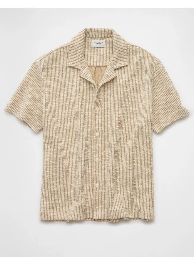 امريكان ايجل قميص كامب بأزرار مزخرف