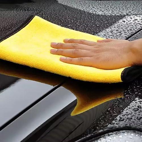 Zollyss Microfiber Cleaning Cloth 800 GSM for Home Kitchen Car Motorbike Mobile Laptop Office Lint Free Dual Layer Ultra Thick Super Absorbent Towel Scrubber Duster Wash Polish Cloth, 1 Pc - Image 2