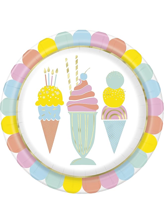 Unique Pastel Ice Cream Plates