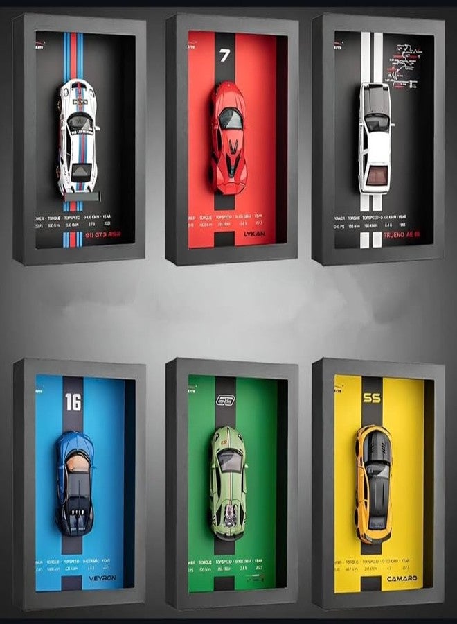 ANTALYA 3D Car Frame Wall Art Wooden Frame With Removable Die-Cast Cars Pull-Back Action Lights And Opening Doors Collectible Display For Car Lovers (BMW (AE86)) - Image 2