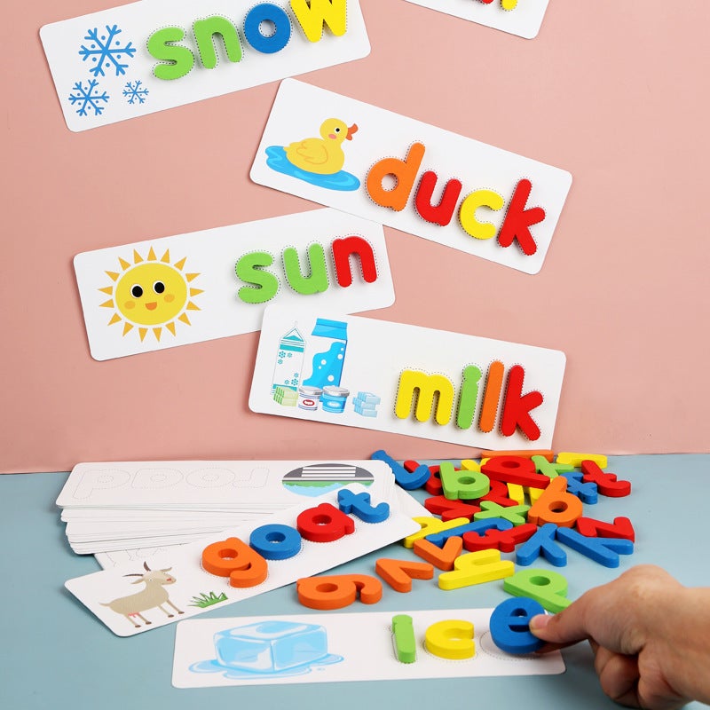 Early Education Word Spelling Game Cognitive Enlightenment Toys 26 English Alphabet Children'S Early Education Educational Toys - Image 3