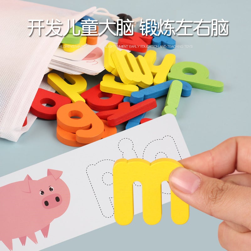 Early Education Word Spelling Game Cognitive Enlightenment Toys 26 English Alphabet Children'S Early Education Educational Toys - Image 4