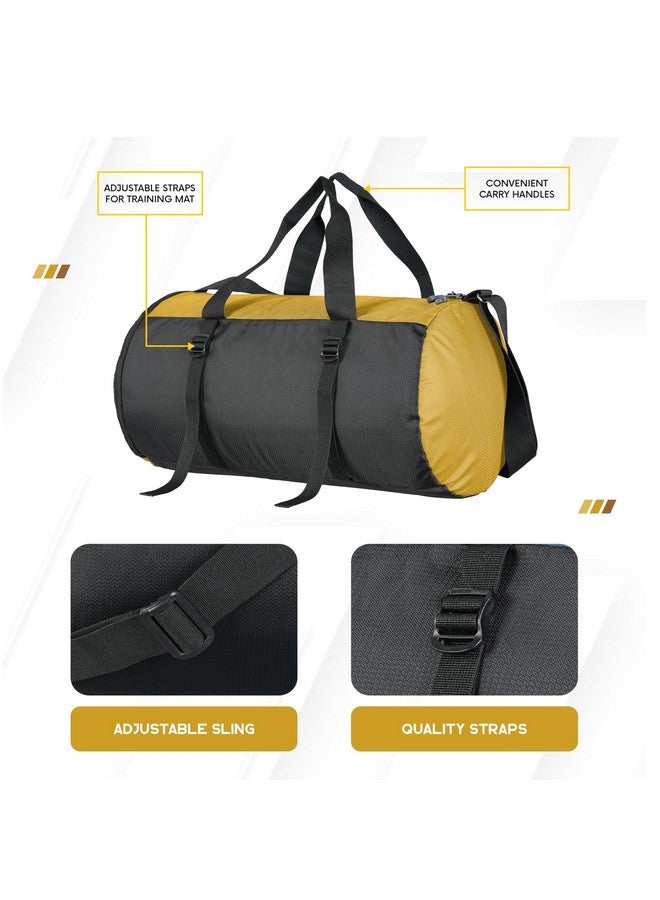 TRAWOC 30L Gym, Sports & Travel Duffle TMPB02, Unisex Duffel Bag with Shoe Compartment | 3-Year Warranty, Yellow - Image 5