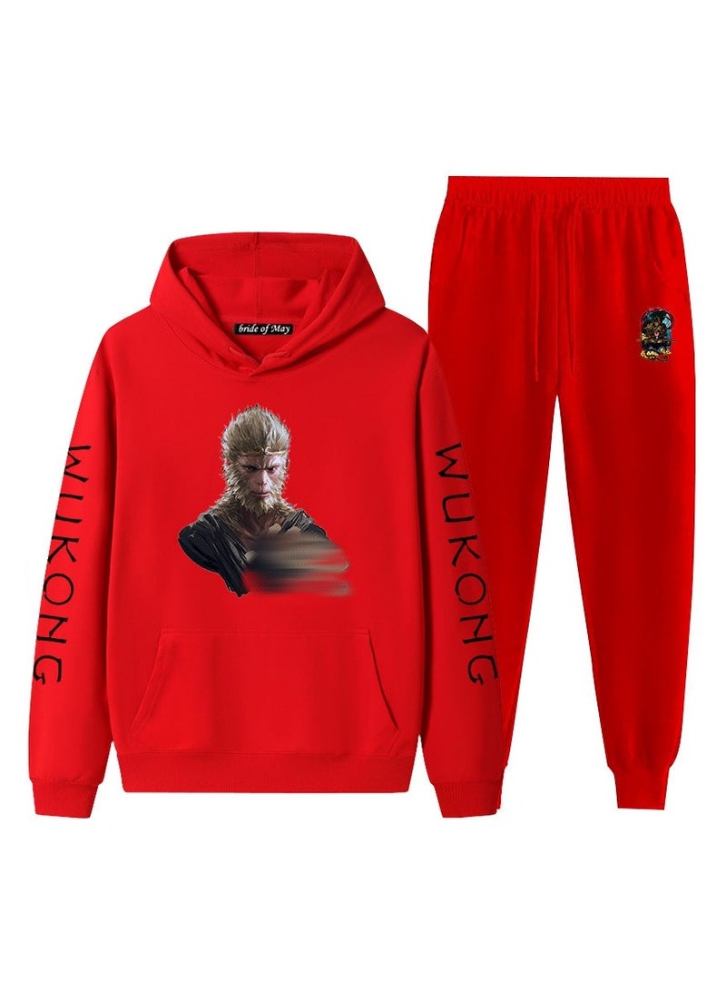 Wukong Black Myth Wukong Hooded Sweatshirt Sports Suit
