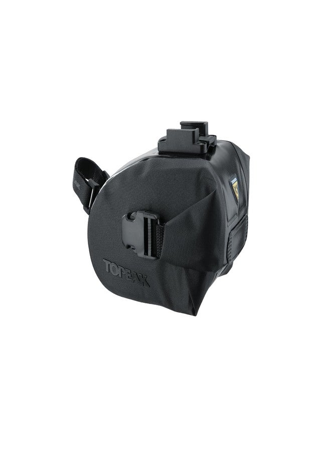توبيك حقيبة Topeak Wedge DryBag (QuickClick، صغيرة) - حقيبة سرج مقاومة للماء للدراجات الهوائية على الطرق المعبدة والحصوية والجبلية - مصنوعة من نايلون 210D/420D مع درزات ملحومة صوتيًا، وطباعة عاكسة، ومشبك للضوء، وحزام تثبيت آمن - Image 1