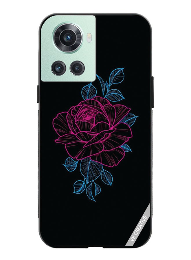 VR CREATIVE Protective Case Cover For OnePlus 10R Rose Design Multicolour - Image 1