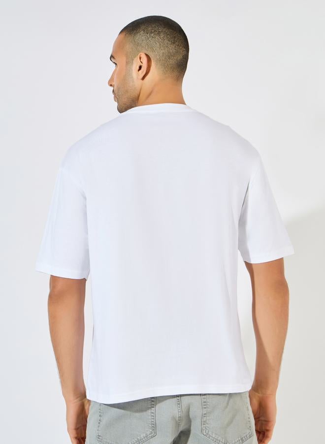 Styli Oversized Grateful Text Print T-Shirt  - Image 4