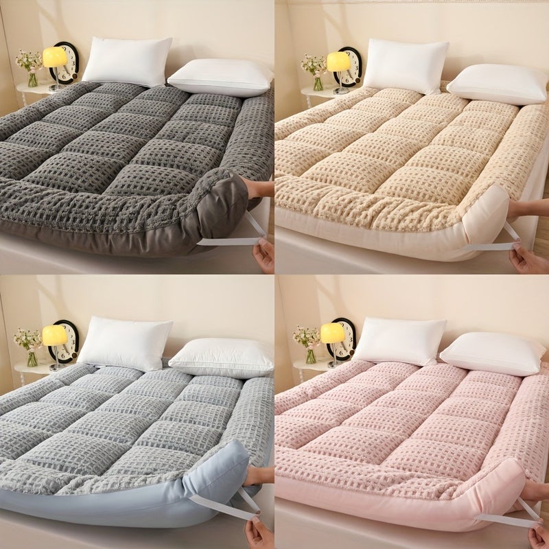 A Super Soft And Comfortable Fiber Fabric Mattress Pad, Featuring High-Quality Warm Quilted Design (Pillowcase Not Included). This Mattress Protector Is Perfect for Autumn And Winter Bedding, Skin-Friendly And Breathable, Quilted Bed Mat - Image 4