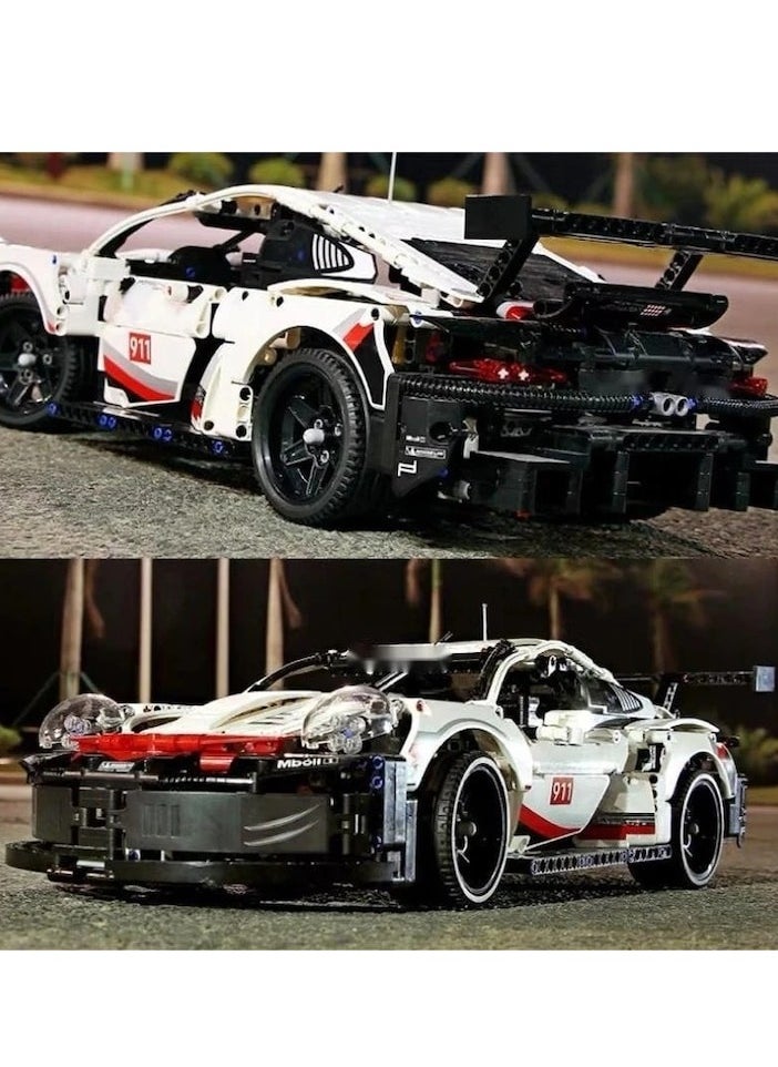 XiuWoo 1580 pcs,  Sports car construction set, Building Block Sports Car Model, Car Toys Difficult to Heal and Decompress Jigsaw Funny, ABS, 9 years+, 50 cm, White/Black  - Image 4