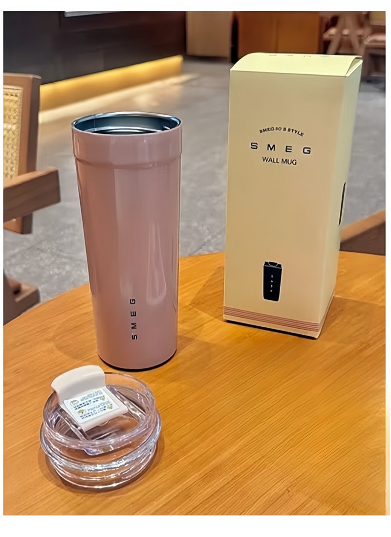 smeg كوب قهوة SMEG سعة 550 مل، كوب مشروبات معزول بغطاء مانع للتسرب، كوب شرب محمول للسفر، كوب ترمس من الفولاذ المقاوم للصدأ 316 مانع للتسرب - Image 4