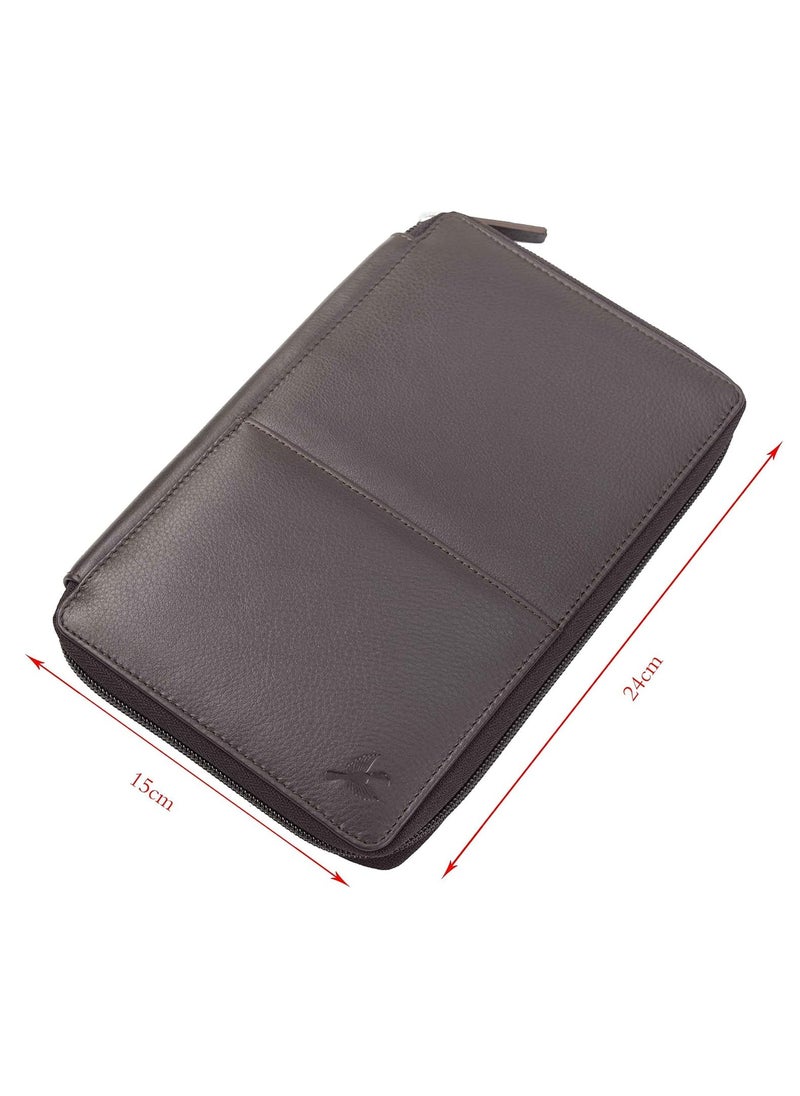 HORNBULL Leather Passport Holder, Brown  - Image 4