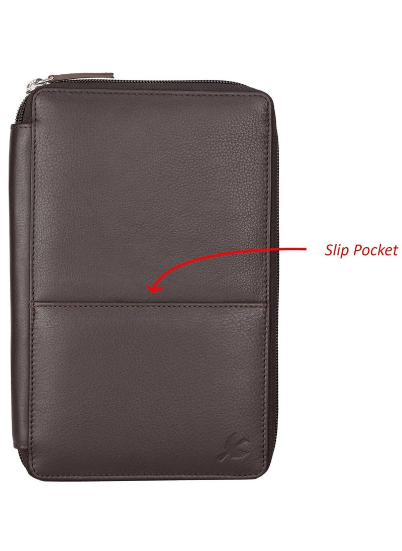 HORNBULL Leather Passport Holder, Brown  - Image 2